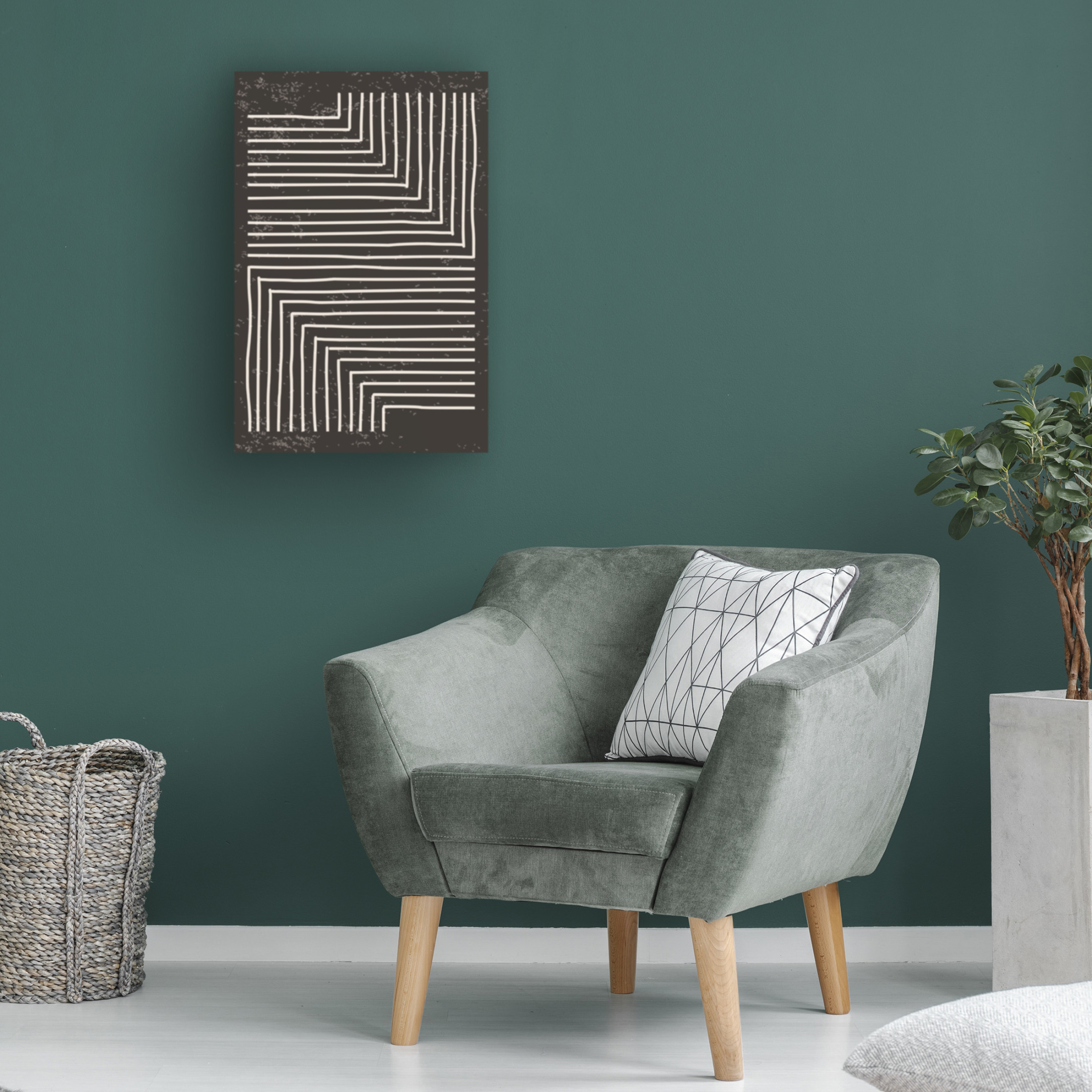 Trademark Fine Art jay stanley  Black and White Line 2 Canvas Wall Art