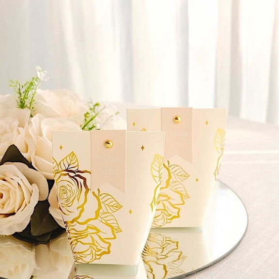 BalsaCircle 25 White Paper Pouch Favor Gift Boxes with Pins and Tags Decorations