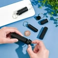 thumbnail image 4 of 4pcs Black Aluminium Alloy Detachable Small Multi-use Box Waterproof and Smell Proof Metal Tube with Iron Key Ring Container Holder Bottle Tube Container, 4 of 6