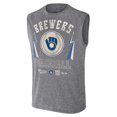 thumbnail image 2 of Men's Darius Rucker Collection by Fanatics Charcoal Milwaukee Brewers Relaxed-Fit Muscle Tank Top, 2 of 3