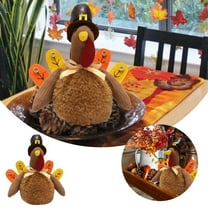 Mozhitti Thanksgiving Turkey Couple Dolls Fall Autumn Happy Themed Stuffed Dolls Tabletop Decoration Exquisite Handmade Turkey Doll Kit For Autumn Fall Thanksgiving Home Decor
