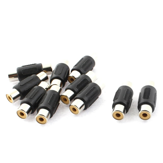 10-Pack RCA Female to RCA Female Audio Cable Joiner Coupler Adapter Connector