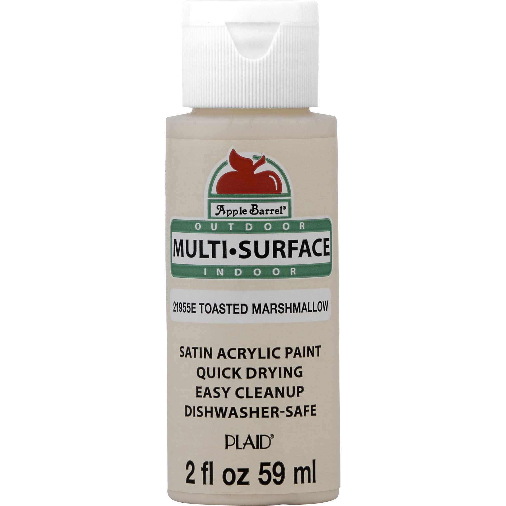 Apple Barrel Multisurface Craft Paint, Toasted Marshmallow, 2 fl oz