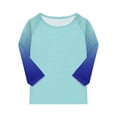 thumbnail image 3 of YunPes Girls Baseball Raglan T-Shirt 3/4 Sleeve Soft Tee Classic Casual Top Crewneck Color Block Cute Spring Summer Blouses Tops, 3 of 4