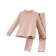 thumbnail image 2 of Tawop Girls Mock Neck Thermal Underwear Sets,Winter Girls Tops and Pants Set, Soft Stretchy Warm Base Layer Long Johns Fall Outfits, 2 of 7