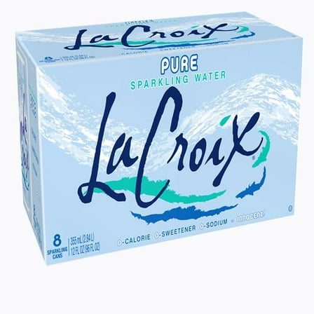 Lacroix Sparkling Water, Pure, 12 Fl Oz (Pack Of 8) - Pack of 2