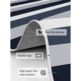 thumbnail image 3 of Navy Blue Area Rug for Bedroom 2.7x5 Ft Grey Black Stripe Abstract Geometric Striped Super Soft fuzzy Throw Rug Non-Slip Fluffy Plush Indoor Floor Carpet for Living Room Nursery Home Decor, 3 of 8