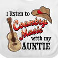 thumbnail image 4 of Inktastic I Listen to Country Music with My Auntie Guitar and Hat Boys or Girls Baby Bib, 4 of 4