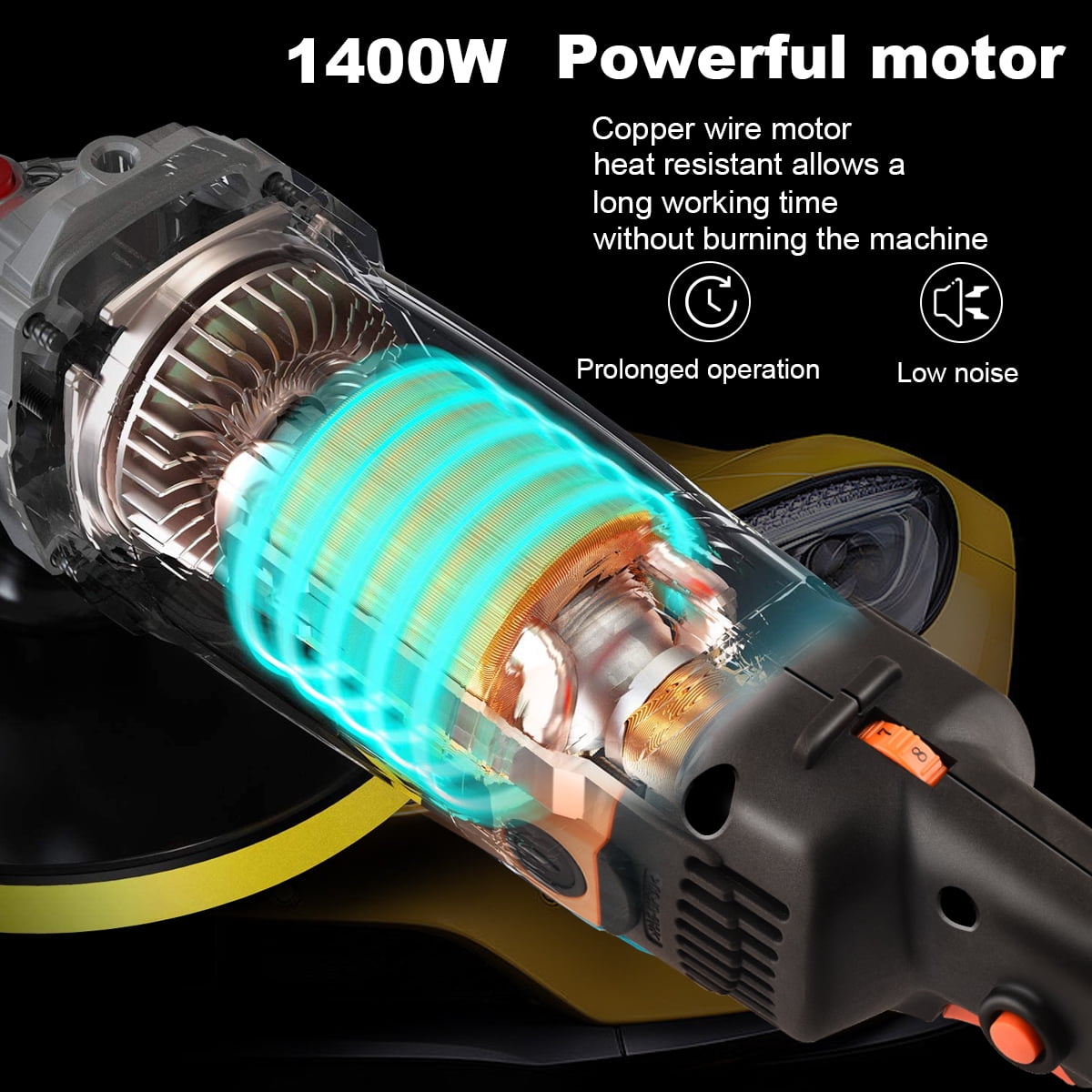 Buy GOXAWEE Buffer Polisher, 1400W 6inch Dual Action Polisher Random