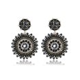 thumbnail image 1 of Aretes Elegance 11 Diseños Colgantes Hechos a Mano con Cuentas Negras, 1 of 7