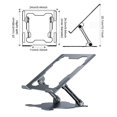 thumbnail image 2 of Laptop Stand Professional Stable Supporting Shelf Home Office Use Folding Aluminum Alloy Desktop Holder Computer Accessory, 2 of 9