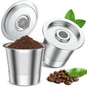 YOTQUSKI 2 Pcs K Cup Reusable, Refillable K Cups for Keurig, K Cup Filters, Food Grade Stainless Steel, Insulated Against the Heat, Easy Clean Mesh Filter
