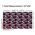 thumbnail image 3 of Manfei Geometric Stripe Sewing & Crafting Fabric (1 Yard), Abstract Lines Home Decor Fabric by the Yard, Black Pink White Fabric by the Yard, Stylish Bedroom Decor, 3 of 6