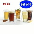 thumbnail image 2 of 1 set of 6 high-quality beer small cups (16 ounces each) for cocktail mixing, beverage cups, suitable for home, bars, etc. - Cocktail cups that can be stored in the refrigerator and dishwasher., 2 of 7