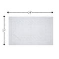 thumbnail image 2 of Knightsbridge Chain Bath Rug Cotton Non Skid Back - 17x24", White, 2 of 2