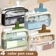thumbnail image 2 of Estuche Transparente De Gran Capacidad Para Lápices, Material Escolar Para Estudiantes, Bolsa De Almacenamiento Multifuncional, Bonita Bolsa De Papelería Para Niñas, Bolsa De Cosméticos, Lona + PVC, B, 2 of 4