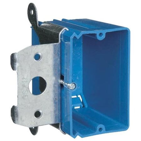 Carlon  3-3/4 in H Rectangle  1 Gang  Outlet Box  Blue  PVC 