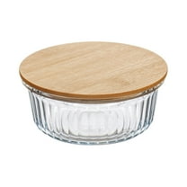 CuiLiyq Clear Glass Trifle Bowl with Lid, Versatile Mixing and Serving Bowl for Laying Ice Cream Cake Cupcake Salad Fruit Baking Dessert and Party DIY, Microwave Safe (5.8" x 2.4")