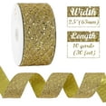 thumbnail image 3 of Glitter Wired Ribbon for Christmas Tree 2.5 inch 、Diamond Mesh Ribbon for Tree Decoration, Wreaths, Garland, Gift Wrapping, Large Bows Making, Home Decor -10 Yards, 3 of 7