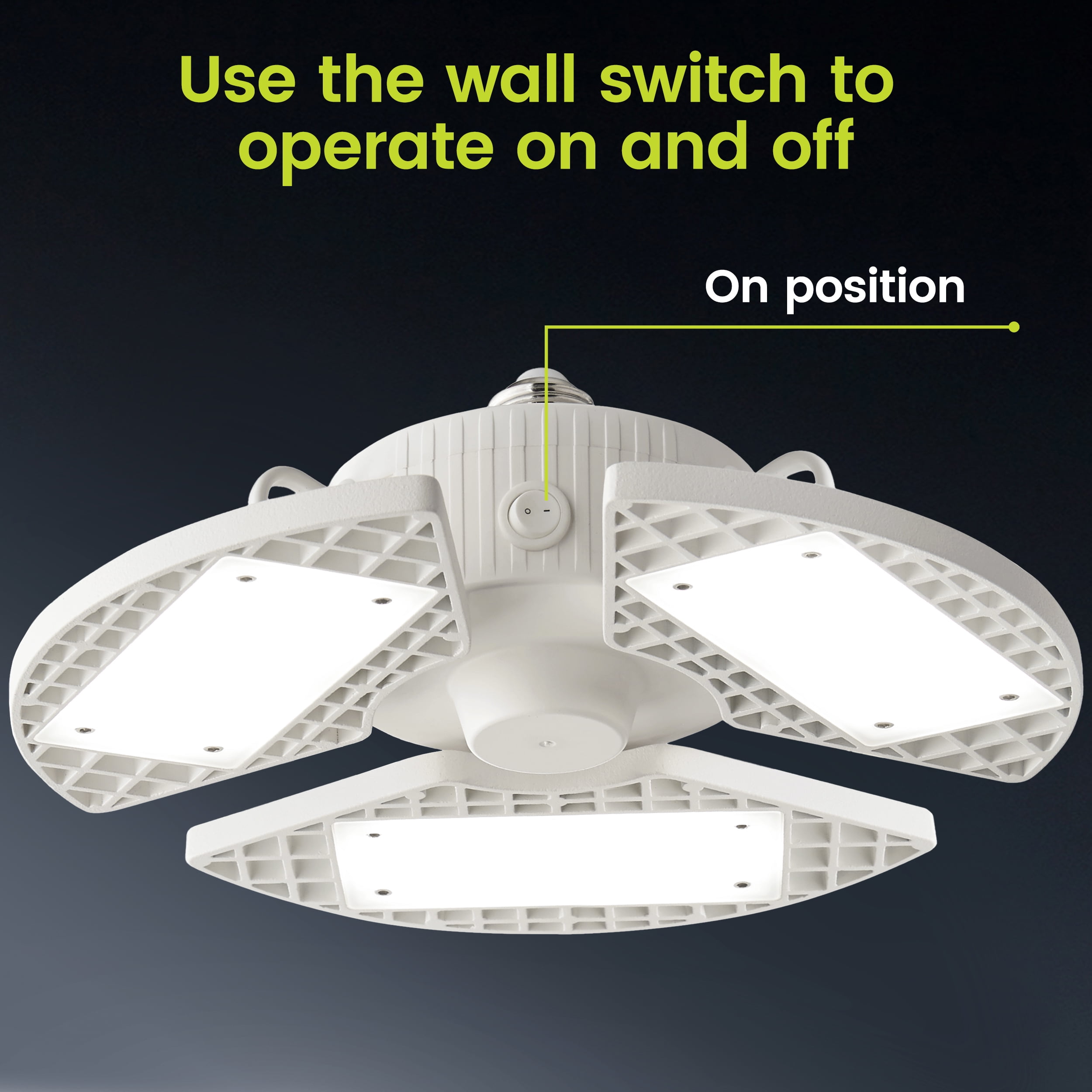 Green Watt LED Garage lights, 80-Watt (400 Watt Equivalent), 8000 Lumen, Motion Sensor Included, Daylight White (6-Pack)