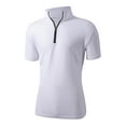 thumbnail image 6 of YLSDY Sweatshirts for Men Summer Short Sleeve Shirts Quarter Zip Loose Pullover Tops Lightweight Trendy Sweatshirts White XXL, 6 of 6