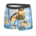 thumbnail image 2 of Balery Giraffe Come Out From Zipper Men's Boxer Briefs, Soft and Breathable Cotton Underwear with nylon Waistband-Large, 2 of 9
