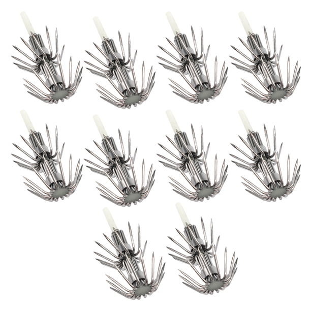 Anzuelo luminoso de acero inoxidable Sunnimix 10 piezas