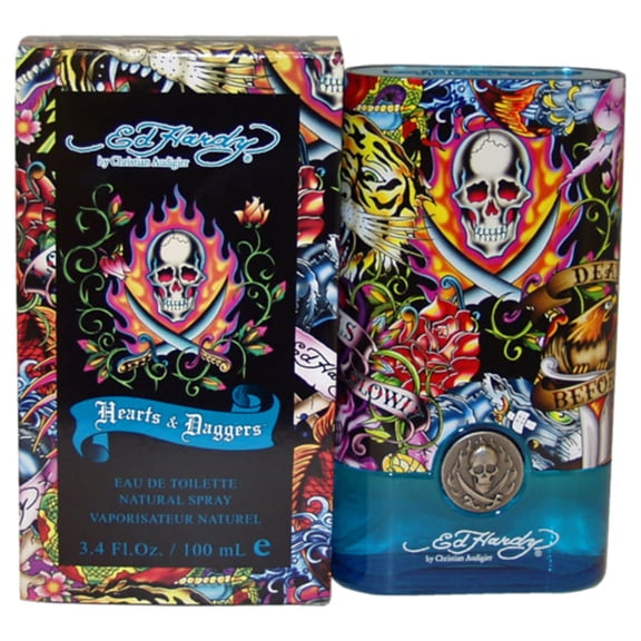 Ed Hardy Hearts & Daggers Cologne,Eau De Toilette Spray For Men 3.4 Oz