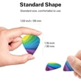 thumbnail image 4 of 6 Pack Rainbow Stripes Guitar Picks In Leather Picks Holder For Bass Electric Acoustic Guitars, 4 of 7