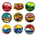 thumbnail image 1 of 9 Pcs Round Patches Badge Elements Pattern Embroidery Applique DIY Ironing Sticker for Jackets Jeans Bags Clothing Arts Crafts (Mixed Style), 1 of 6