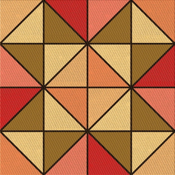 Ahgly Company Indoor Square Patterned Mahogany Brown Area Rugs, 8' Square