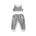 thumbnail image 2 of Baby Girl Long Sleeve Hooded Crop Tops + Mesh Pants Leggings with Pockets 2Pcs Tracksuit Set, 2 of 5