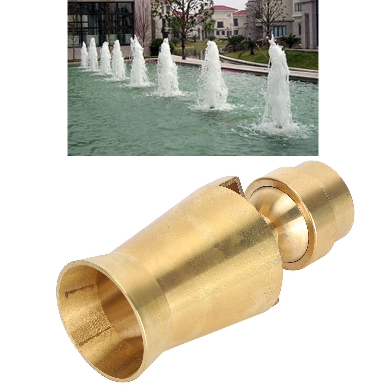 Tbest – Buse Fontaine Laiton Jet Éventail Réglable – G1/2 & G3/4 – Tête Pulvérisation Bassin Étang Jardin – Effet Spectaculaire