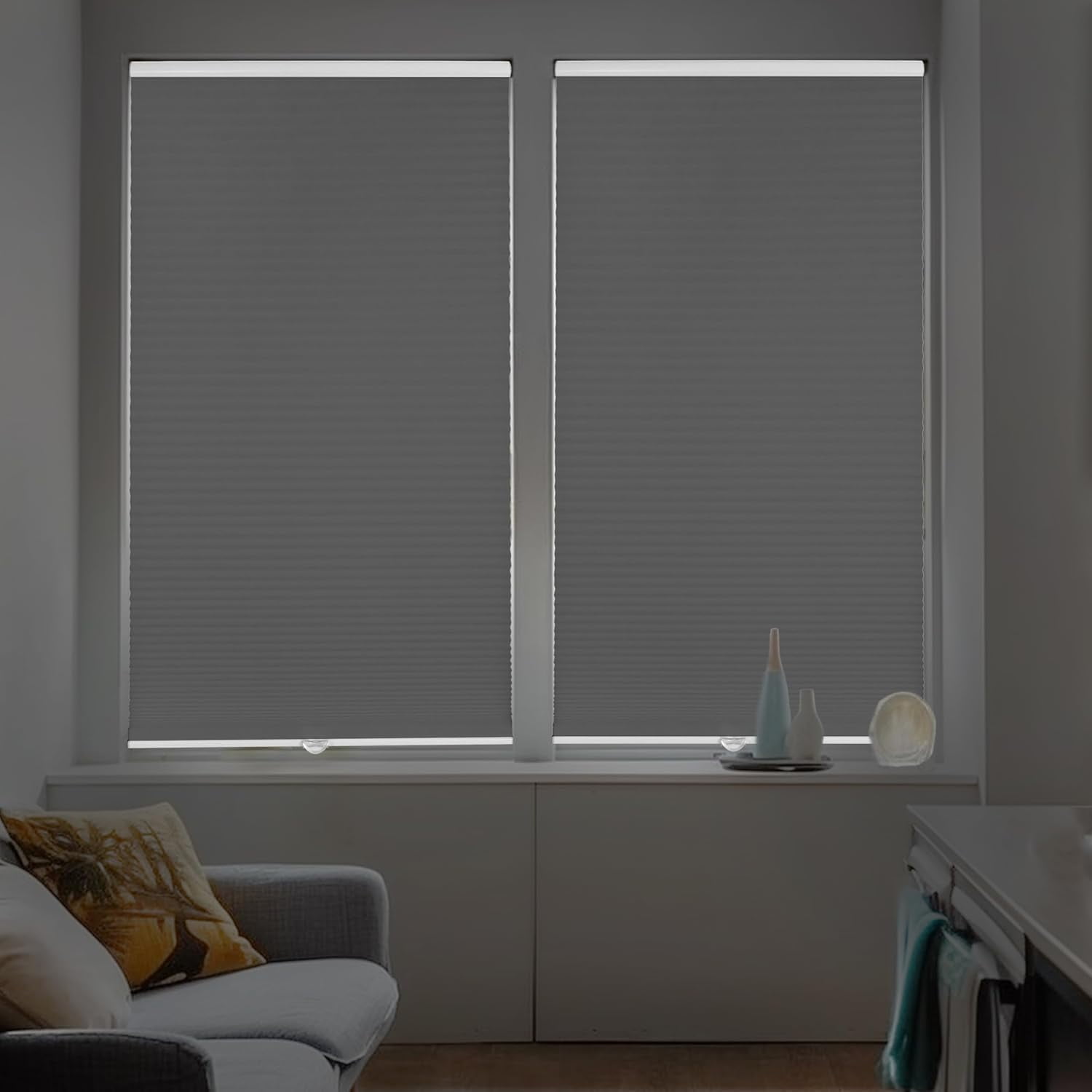 Chicology Steel Cordless Light Filtering Cellular Shades 69.25 in. W x 72 in. L