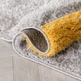 thumbnail image 6 of Well Woven Lolly Mori Abstract Geometric Yellow Grey 9'3" x 12'6" 3D Texture Shag Area Rug, 6 of 7