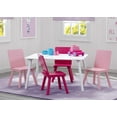 thumbnail image 6 of Delta Children Kids Chair Set and Table (4 Chairs Included), White/Pink, 6 of 6