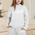 thumbnail image 2 of RTKFRFLM Girls Outfits Set Casual Hooded Sweatshirt And Joggers 2 Piece Outfit Cute Printed Toddler Kids Pullover Tracksuit Sets Clothing Sets,Size 6-7 Years, 2 of 6