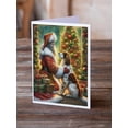 thumbnail image 2 of English Setter and Santa Claus Greeting Cards Pack of 8 7 in x 5 in, 2 of 3