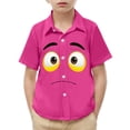 thumbnail image 2 of Piuwrlz Hot Pink Short Shirts Sleeve Toddler Boys Graphic polo Pocket Pullover T Shirts Hot Pink Size 2 Years, 2 of 9