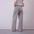 thumbnail image 6 of ZenCart Women Long Pants Low-rise Elastic Waist Adjustable Drawstring Casual Trousers with Pockets Loose Fit Wide Leg Pants, 6 of 8