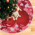 thumbnail image 5 of Coolnut Love Heart Christmas Tree Skirt 48", Valentine's Day Tree Skirt Double Layers Polyester Easter Tree Skirt for Valentine's Day Holiday Party Decoration, 5 of 6