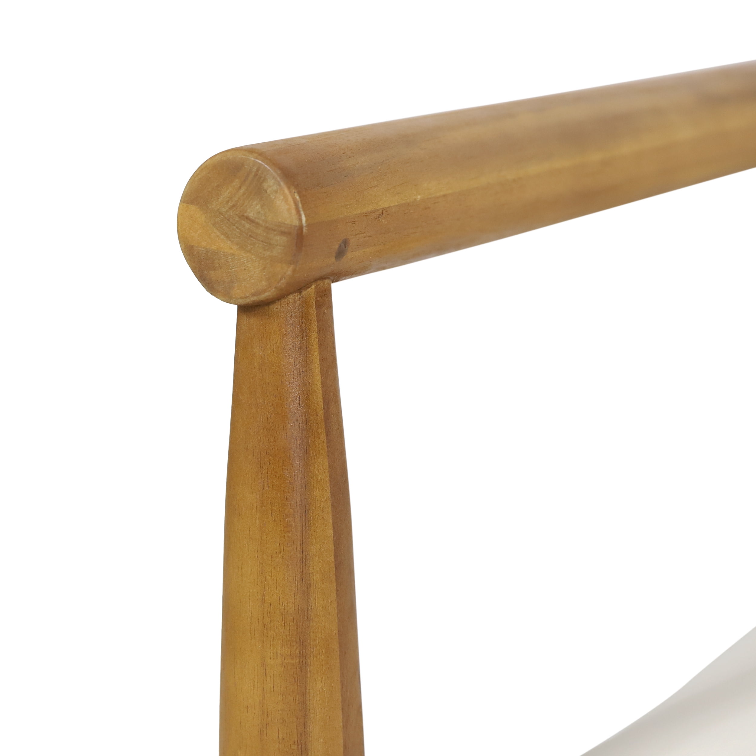 Arimo Acacia Wood Outdoor Club Chair with Cushions, Teak and Cream