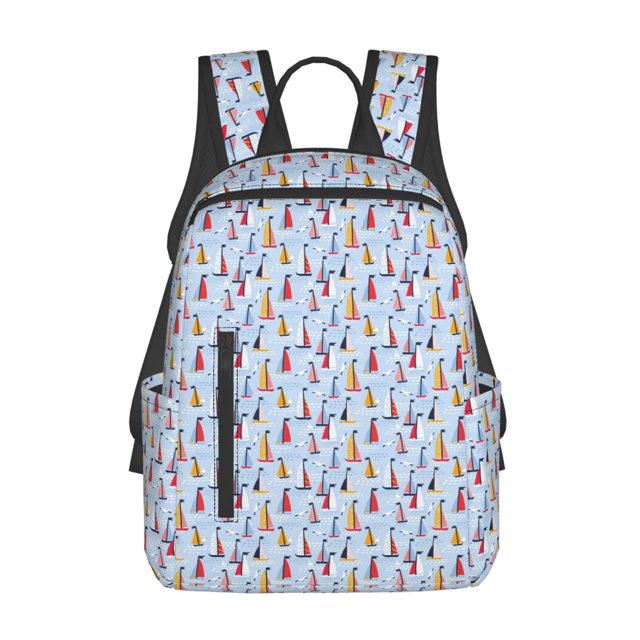 Fotbe Sailboats And Seagulls Mochila Ligera para Hombres y Mujeres - Duradera y Resistente al Agua, Ideal para Escuela, Trabajo, Viajes y Uso Diario