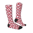 thumbnail image 3 of Vsdgher Tulips Flowers Print Thigh High Socks Extra Long Stretchy Sock Women Over Knee High Opaque Stocking Daily Wear, 3 of 5