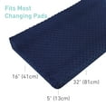 thumbnail image 5 of Funda para cambiador - Funda para cambiador de felpa ultrasuave con lunares Minky Fundas para cambiador transpirables para bebés y niñas (gris claro y azul marino), 5 of 5