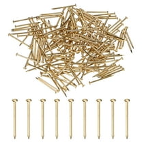 Uxcell 200-Pack Small Tiny Nails, 1.2mm x 20mm Brass Nails Hardware Round Head
