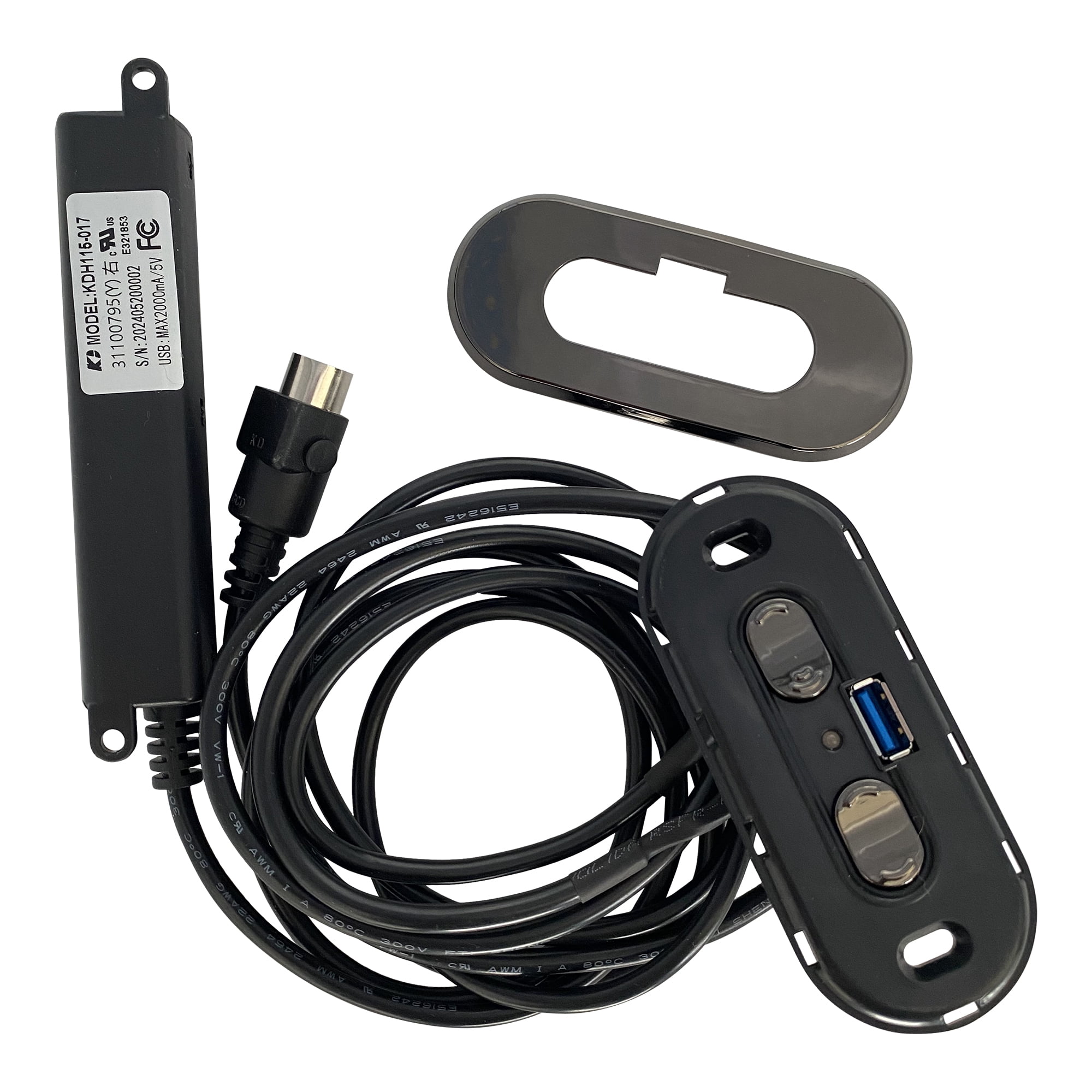 Kaidi 4 Button 5 Pin Switch Hand Controller Model KDH115-017 with USB Port for Recliner Lift Chairs