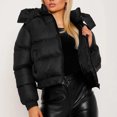 thumbnail image 7 of Lovskoo 2024 Womens Winter Coats Quilted Jacket Soild Zipper Long Sleeve Jacket Coat Cotton Padded Outerwear Black, 7 of 7