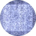 thumbnail image 1 of Ahgly Company Machine Washable Indoor Round Animal Blue Traditional Area Rugs, 7' Round, 1 of 4