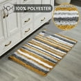 thumbnail image 4 of Better Trends 17" x 24" Bathroom Rugs 100% Polyester Soft Water Absorbent Non Slip Bath Mat Machine Washable Rug Griffie Collection - Yellow, 4 of 8